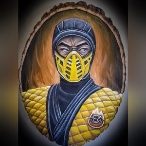 Scorpion Mortal Kombat Oil Painting